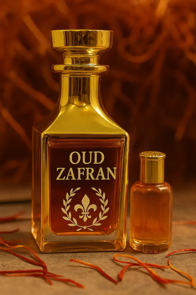 Perfume Bottles with Saffron Elegance.webp