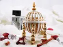 4 Pillar Resin Dome Style Incense Bakhoor Burner - White