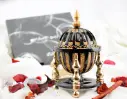4 Pillar Resin Dome Style Incense Bakhoor Burner - Black
