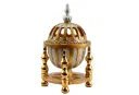 4 Pillar Resin Dome Style Incense Bakhoor Burner - Golden